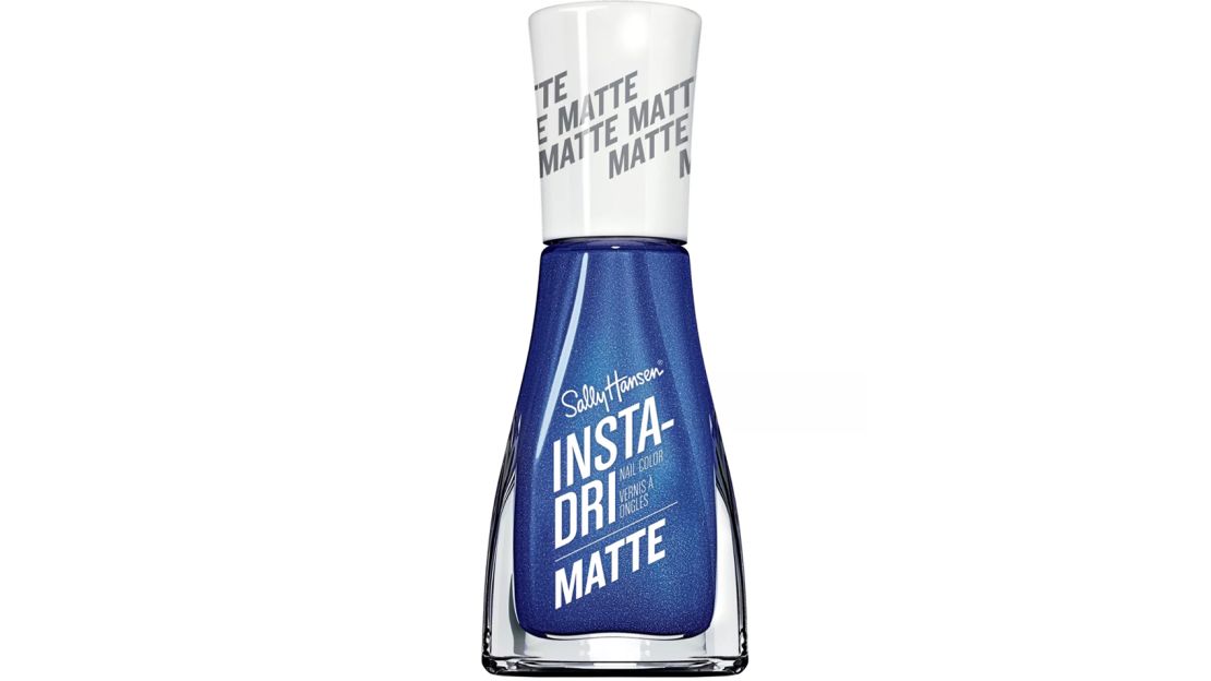 Sally Hansen Insta-Dri Matte Metallic Nail Color in Blue Steel