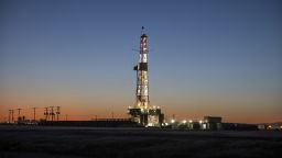 An active oil drilling rig stands in Midland, Texas, U.S, on Thursday, April 23, 2020. The price for the U.S. benchmark for crude oil, West Texas Intermediate, dropped below zero for the first time in history this month amid a global oil glut. Photographer: Matthew Busch/Bloomberg via Getty Images