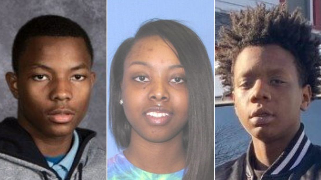 Police signed a warrant Wednesday for the arrest of Adarus Black (left), 17, for murder, Akron police said. Janisha George, 24 and Jaion Bivins, 18, have warrants for obstructing justice.