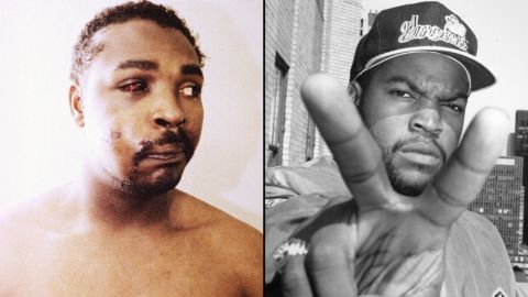 Rodney King (left) and Ice Cube.