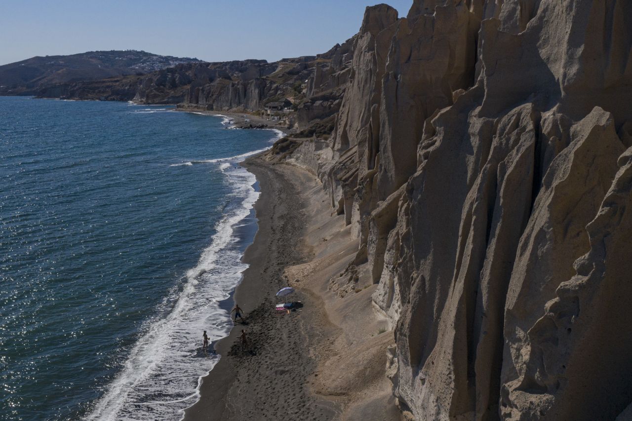 <strong>Empty beaches:</strong> International visitors are expected to return by air to Santorini from July 1, but numbers are likely to be low. 