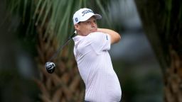 Nick Watney of the United States plays a shot on the 11th hole during the first round of the RBC Heritage. He withdrew from the event before the second round after providing a positive test for Covid-10.