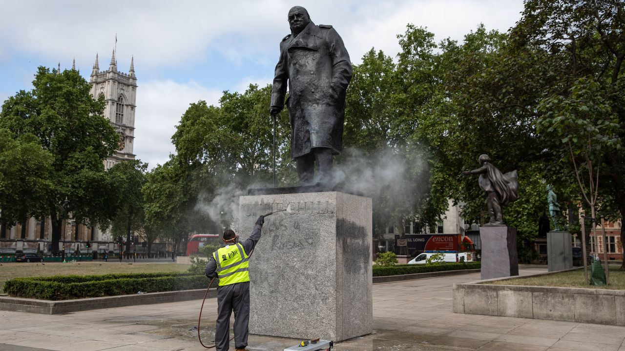 The government has launched legislation to protect historic statues, such as this one of Winston Churchill in Parliament Square, London.