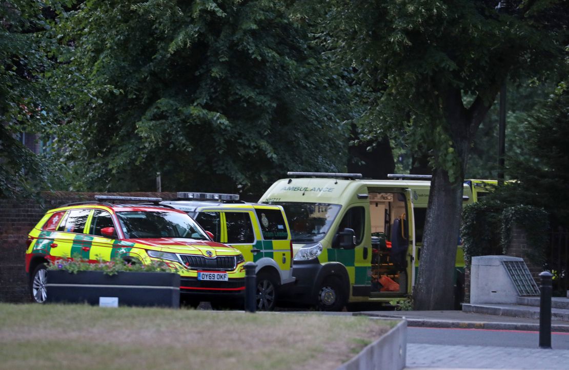 Emergency services at Forbury Gardens in Reading town center responded to the incident, where three people died. 