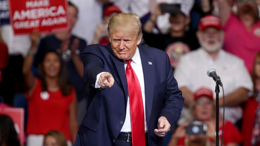 U.S. President Donald Trump arrives at  a campaign rally at the BOK Center, June 20, 2020 in Tulsa, Oklahoma.