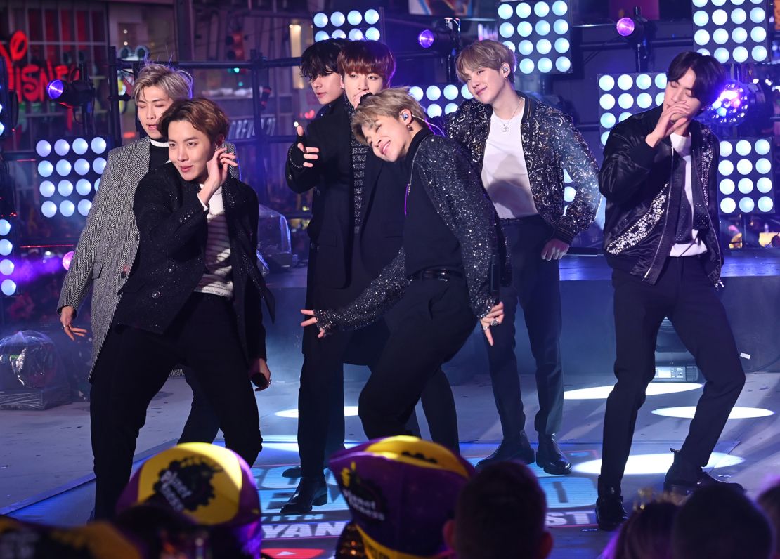 BTS performing in New York in December. 