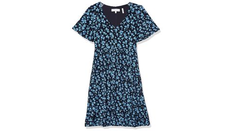 Lark & Ro Women's Lightweight Kimono Short Sleeve Smocked Waist Dress