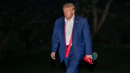 President Donald Trump walks on the South Lawn of the White House in Washington, early Sunday, June 21, 2020, after stepping off Marine One as he returns from a campaign rally in Tulsa, Okla. (AP Photo/Patrick Semansky)