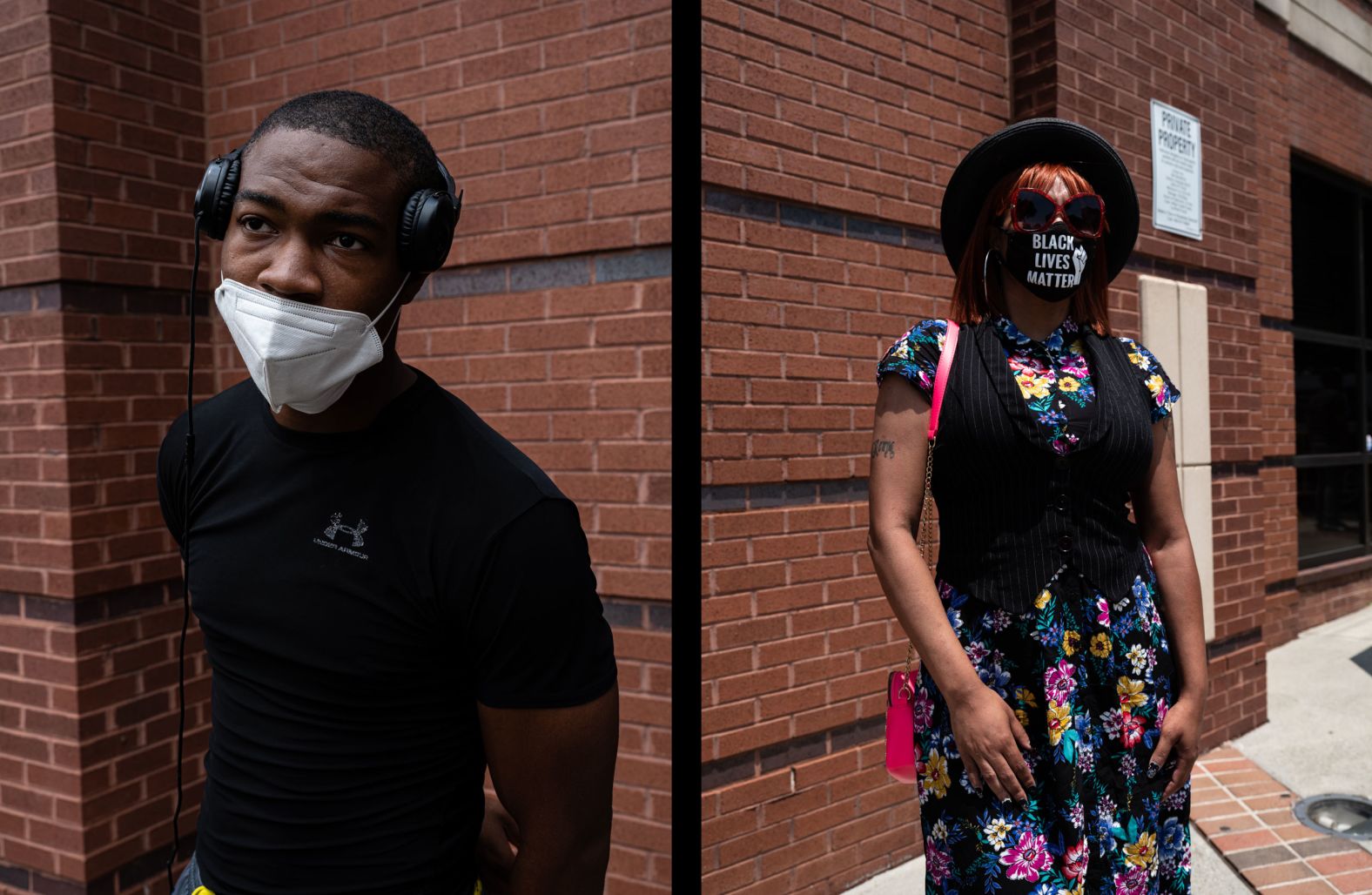 James Chambers, left, speaks outside Brooks' public viewing on Monday. "Watching the cases of Trayvon Martin, George Floyd, there are many people that have dealt with this in the past, there are hundreds," he said.<br /><br />Kara Banks, right, said Brooks could have been her father, brother or son. "We have to come out and show support, and we have to stick together for these kinds of wrongs that are being done, especially to us as a people." Speaking about police killings, she said: "It makes us feel like we don't matter; it makes us feel like we are disposable. I hope to see positive change, reparations. We've been held down long enough, especially the poor Black people. It's harder for us. It's harder to get a loan, open up a business, and it's hard to keep a regular job. People don't like to talk about that, but it's the truth. And being a Black woman, you feel it."