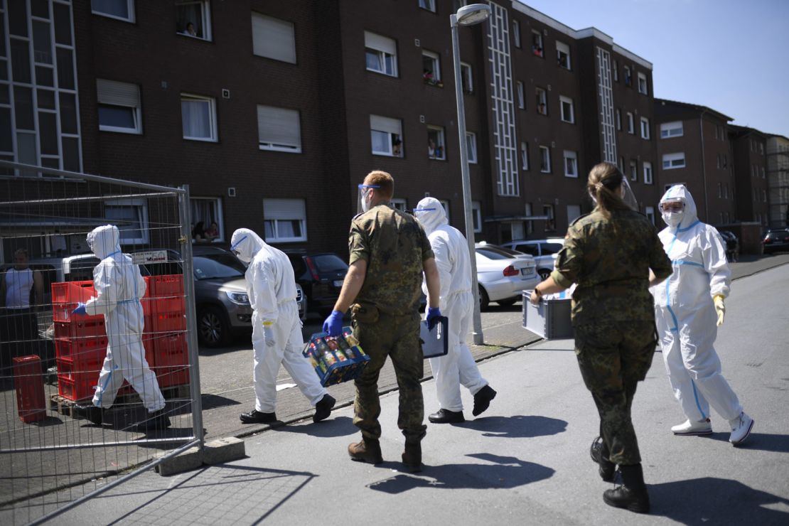 German authorities ordered a new lockdown for the entire district of Guetersloh on Tuesday.