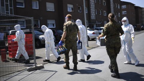 German authorities ordered a new lockdown for the entire district of Guetersloh on Tuesday.