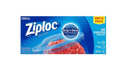 1-Gallon Ziplock Freezer Bags, 60-count
