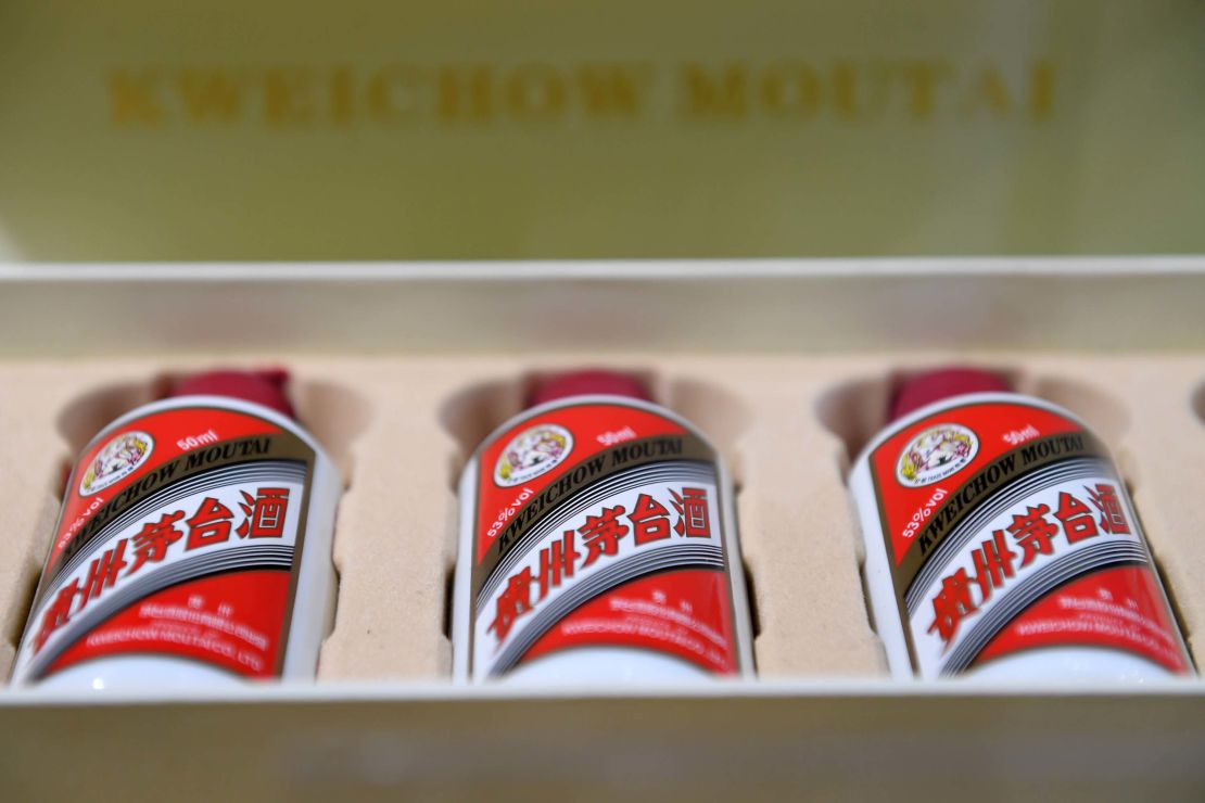 Bottles of Moutai seen in a liquor store in Guizhou, China.