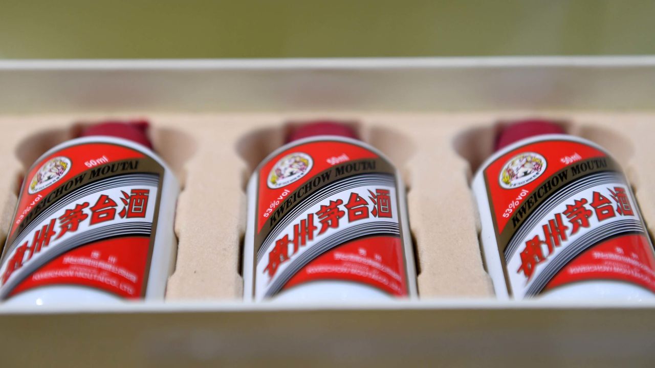 Bottles of Moutai seen in a liquor store in Guizhou, China.