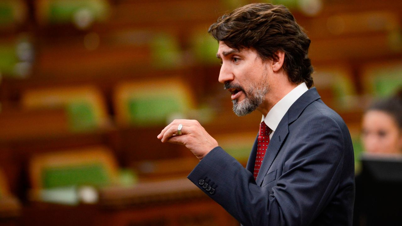 Canadian Prime Minister Justin Trudeau in Parliament on Thursday, June 18, 2020.