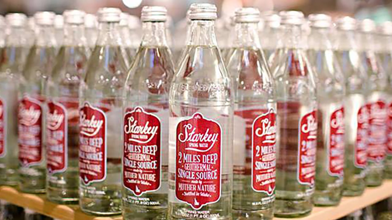 Starkey Spring Water bottles