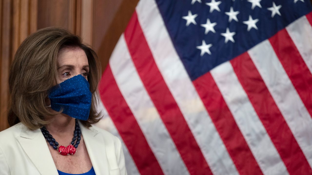 WASHINGTON, DC - JUNE 24: U.S. House Speaker Nancy Pelosi speaks at a news conference at the U.S. Capitol on June 23, 2020 in Washington, DC. Pelosi and House Democrats discussed proposed legislation that aims to lower health care costs.  (Photo by Tasos Katopodis/Getty Images)