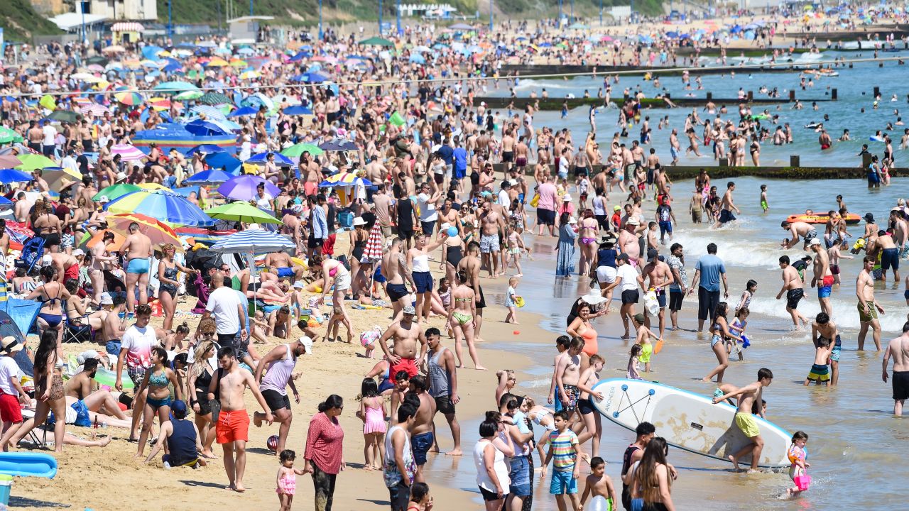 A major incident has been declared in Bournemouth as crowds flock to the beach.