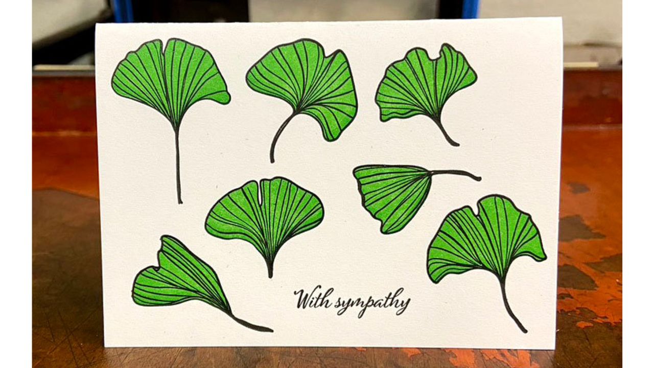 Gingko Sympathy Card
