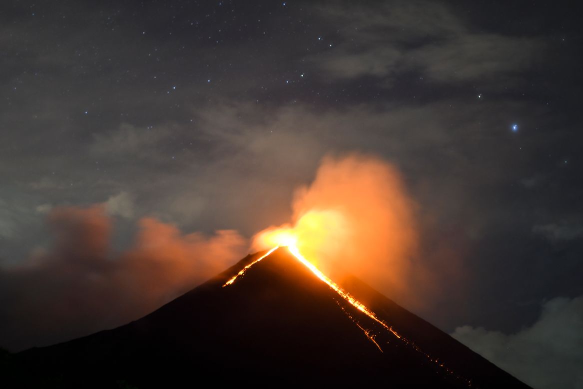 The Pacaya volcano erupts in Guatemala on Saturday, June 20.