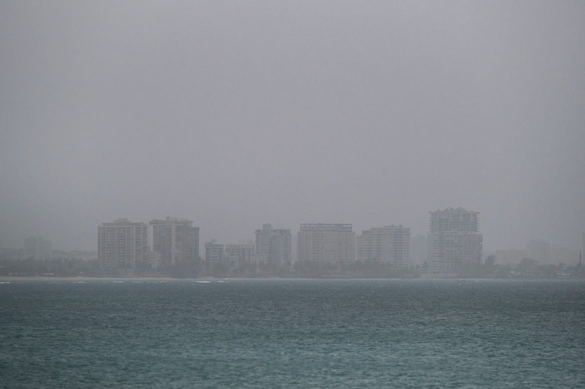 A historic Saharan dust plume blankets the city of San Juan, Puerto Rico, on Monday, June 22. <a href="https://www.cnn.com/2020/06/25/weather/saharan-dust-plume-forecast-us/index.html" target="_blank">The plume</a> continued to move west toward the United States.