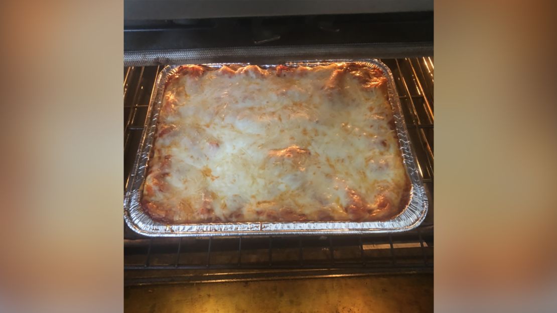 Michelle Brenner's lasagna ready to eat