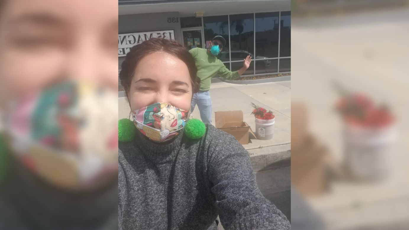 Auntie Jessica Arana of Los Angeles coordinates mask deliveries to farmworkers. 