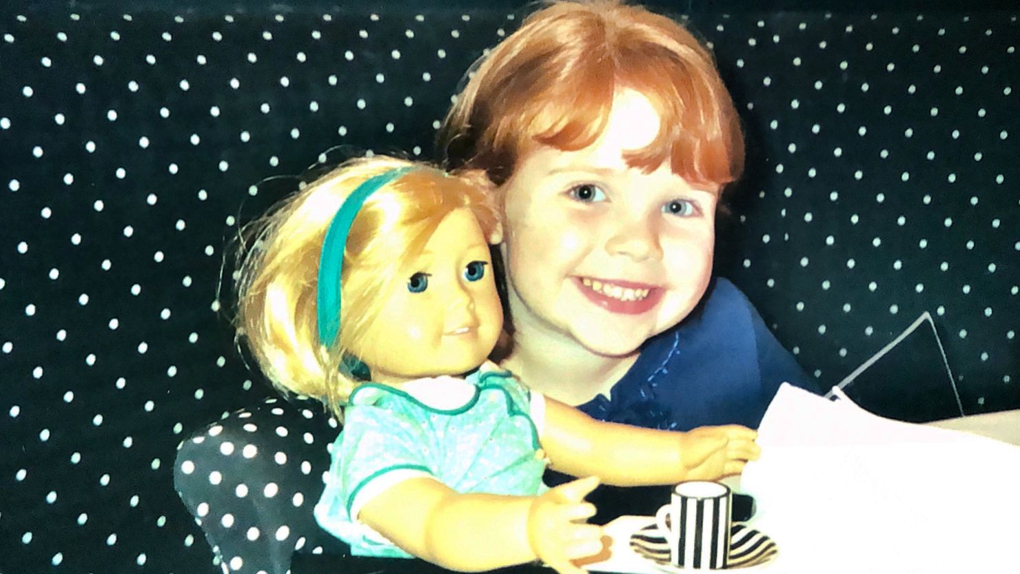 Hannah, age 5, at the American Girl Doll store cafe in Chicago in October 2003.