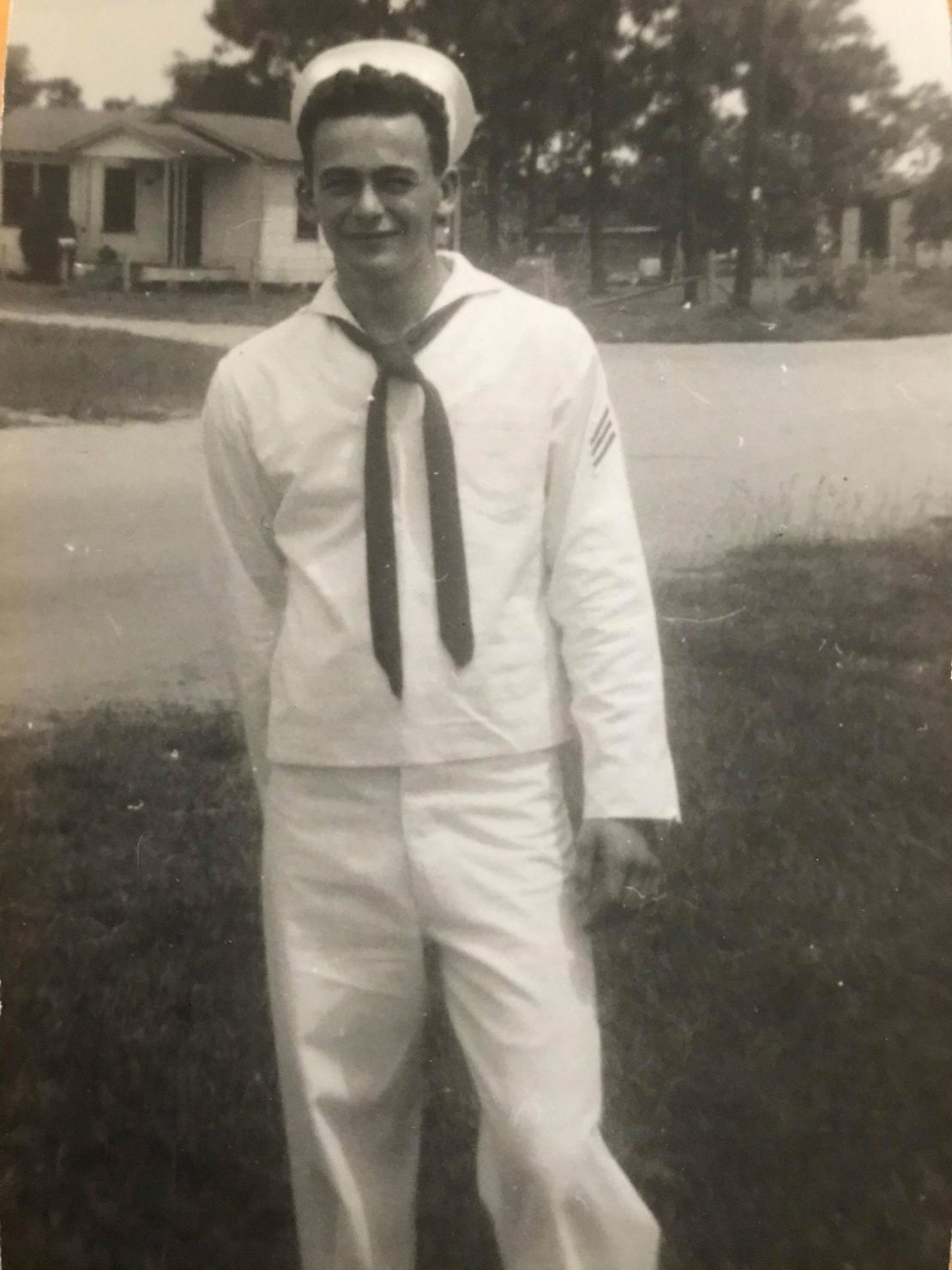 Shown here is James Mandeville when he served in the US Navy.