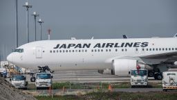 ANA (All Nippon Airways) and Japan Airlines airplanes sit idle at Haneda Airport on April 30, 2020 in Tokyo, Japan.