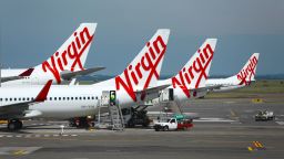 Aircrafts of the Virgin Australia fleet at Sydney Domestic Airport