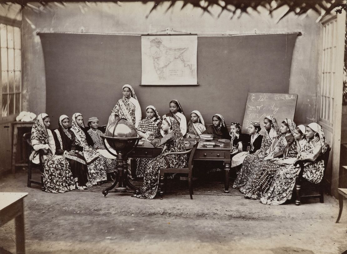 School for Parsi girls in about 1870.