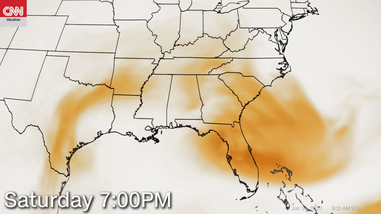 saharan dust forecast saturday 20200626