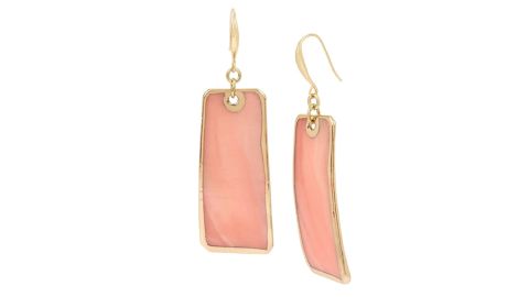 Robert Lee Morris Soho Women's Shell Geometric Drop Earrings, Blush, One Size