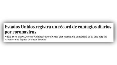 09 international coronavirus headlines el pais