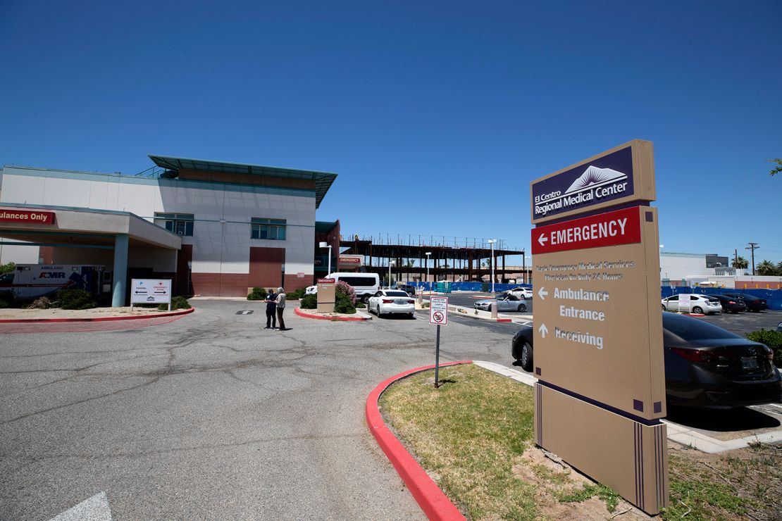 The El Centro Regional Medical Center is shown Wednesday, May 20, 2020, in El Centro, Calif. 