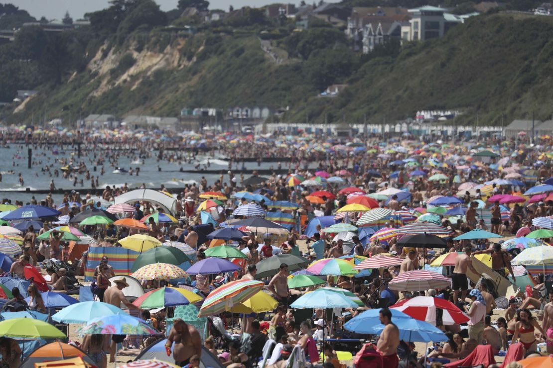 Officials in southern England declared a "major incident" over the beach crowds.