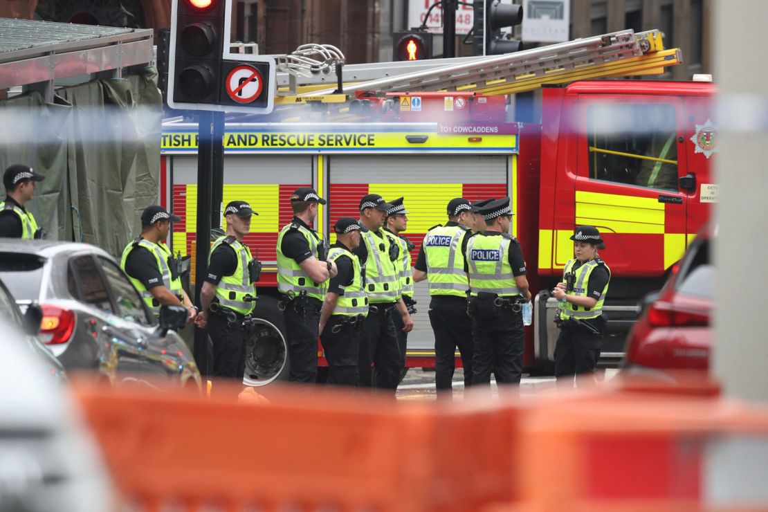 Police and emergency services attended the scene of a major incident in Glasgow's city center.