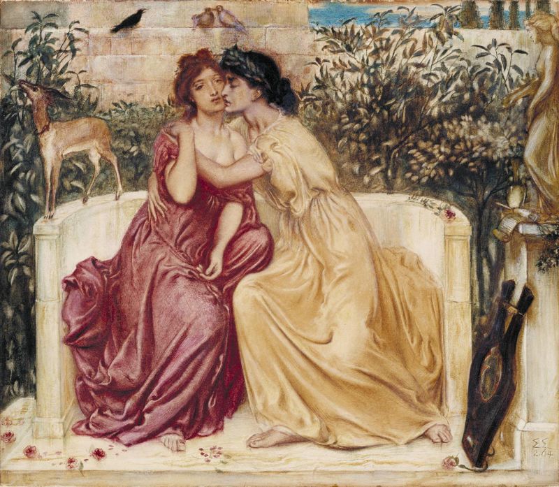 This Victorian painting depicting two women in love was nearly lost forever pic pic