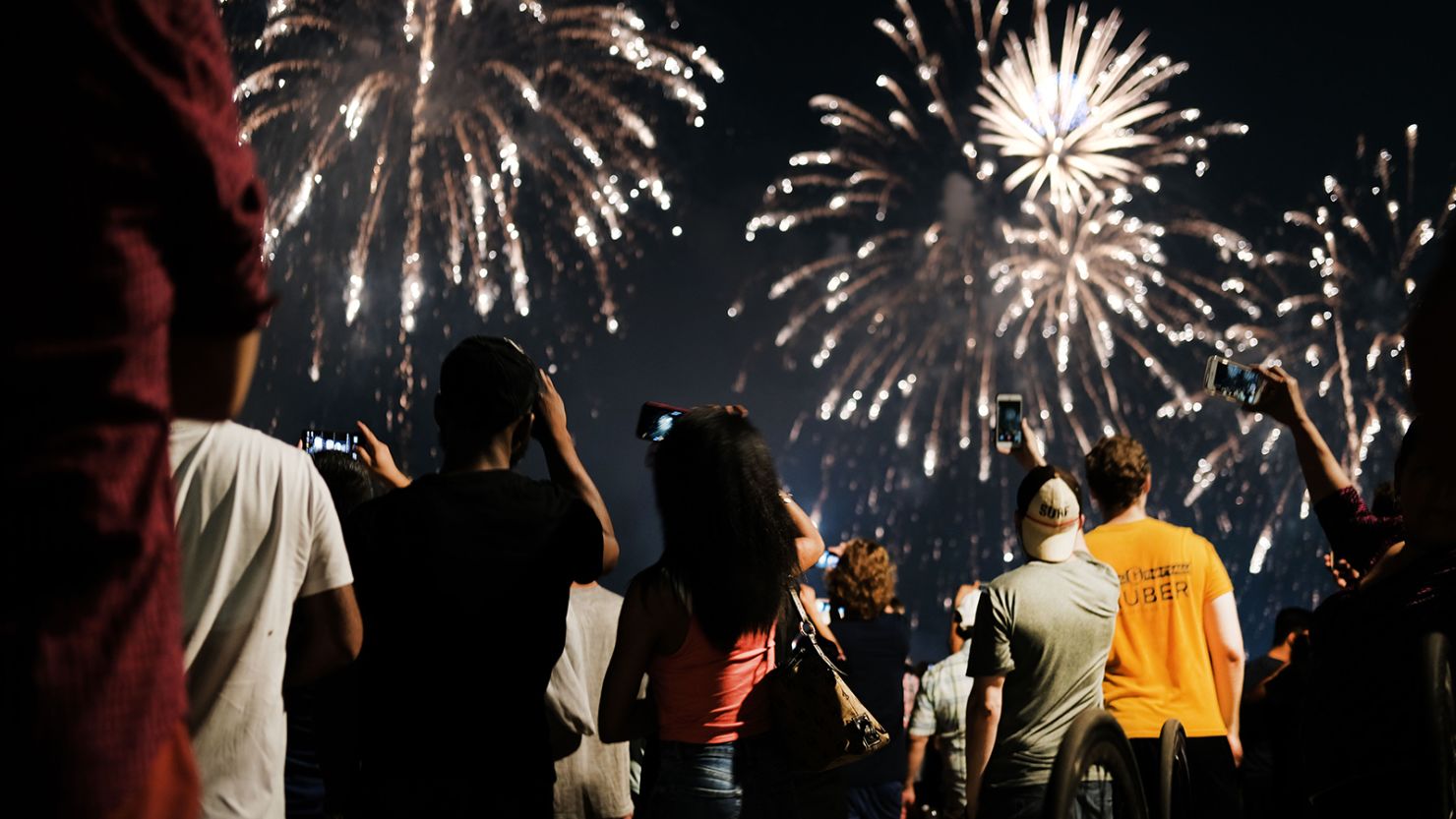 Fireworks light up the sky on July 4, 2019, during the 43rd annual Macy's Independence Day fireworks event in Brooklyn, New York City,