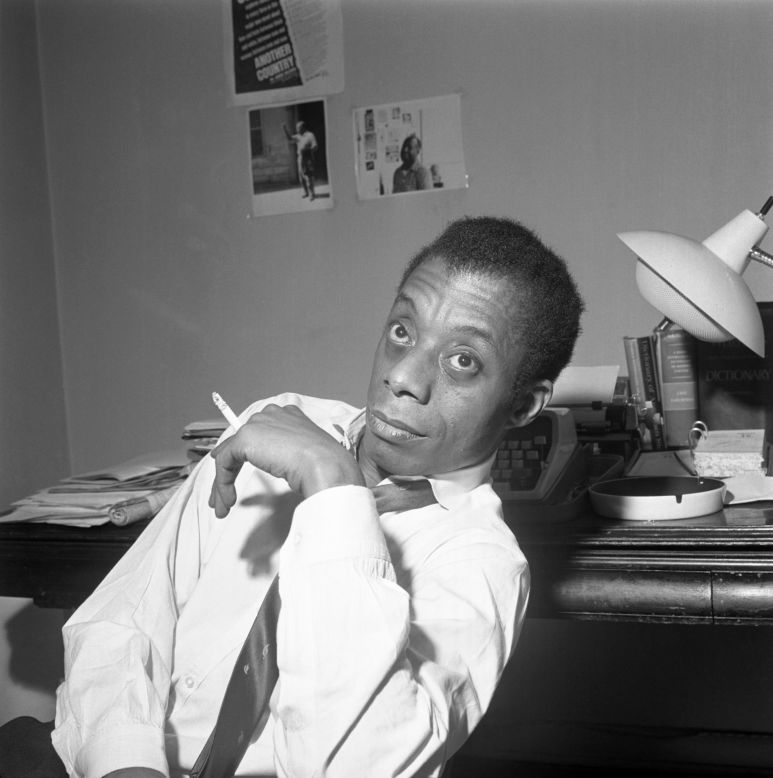African American novelist, playwright, essayist and activist James Baldwin.