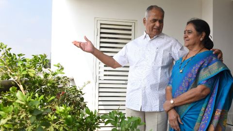 NM Rajeswari, 72, and B Damodar Rao, 74, met eight years ago when Rao signed up at her dating agency.