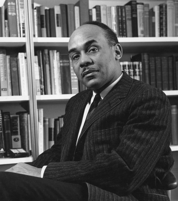 American author Ralph Ellison in New York, 1961. His novel, 'Invisible Man,' received the National Book Award in 1953. 
