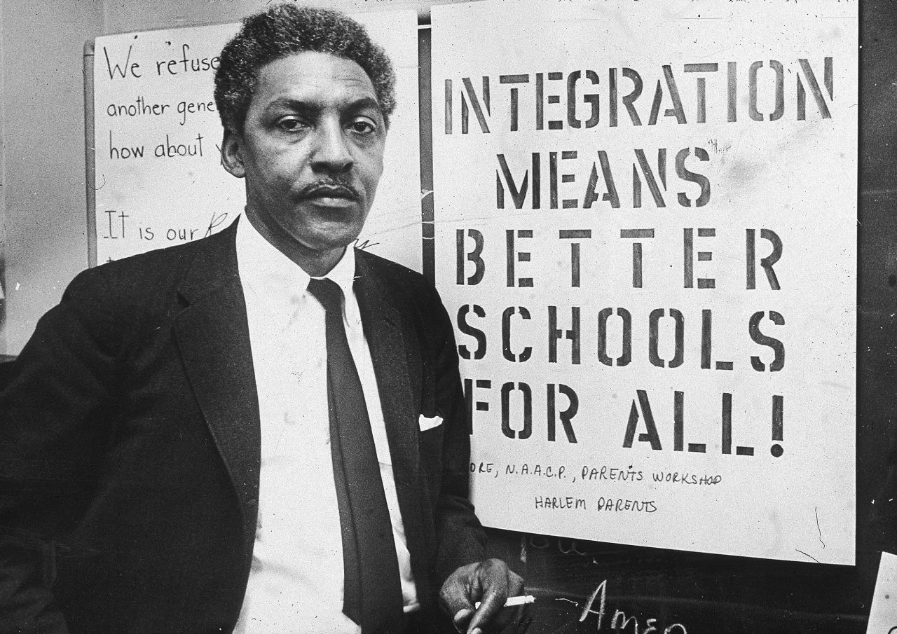 American civil rights activist Bayard Rustin served as a spokesman for the Citywide Committee for Integration.