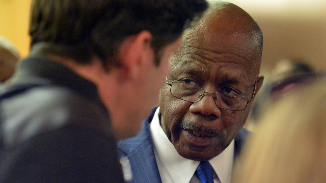 Fulton County District Attorney Paul Howard talks with the media following a hearing in Fulton County Superior Court in April 2015 in Atlanta.