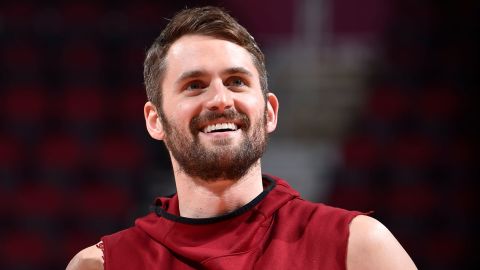 Kevin Love before a game against the Los Angeles Clippers on February 9, 2020.