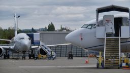 RENTON, WA - APRIL 29: Boeing 737 MAX airplanes are pictured near the company's factory on April 29, 2020 in Renton, Washington. Boeing announced during an earnings call today that it would lay off 15 percent of its commercial-airplanes division workforce amid the fallout from the coronavirus pandemic.  (Photo by Stephen Brashear/Getty Images)