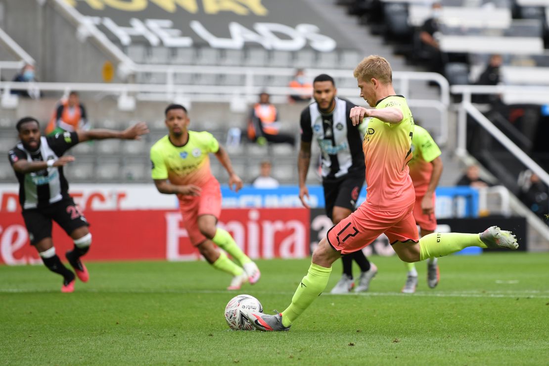 Kevin de Bruyne scored Manchester City's first goal Sunday on his birthday.  
