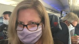 The author's selfie aboard a nonstop Delta flight from New York City to San Francisco 