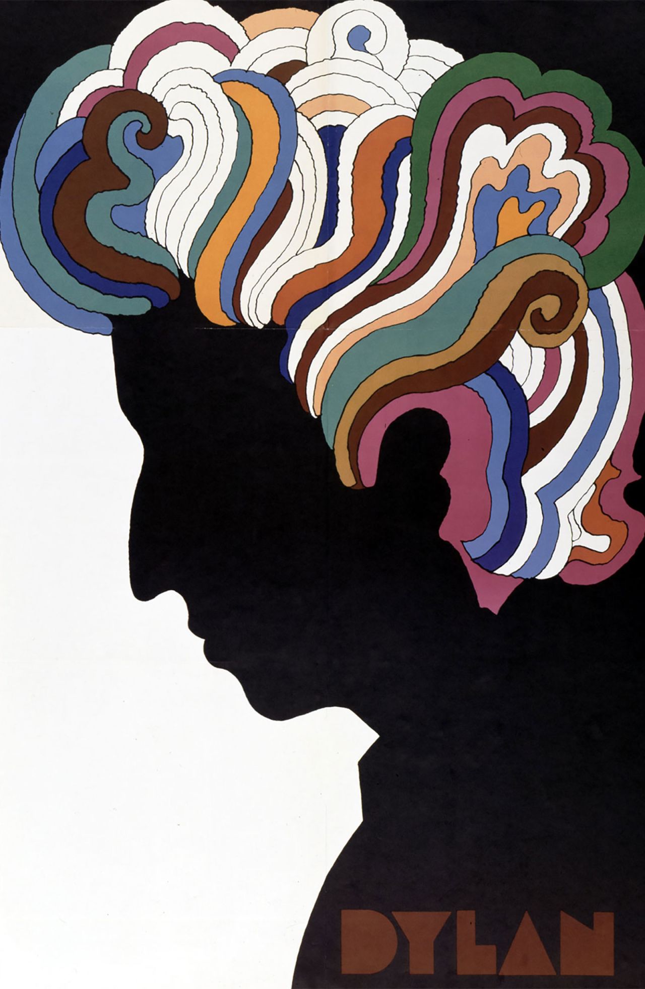 Glaser's fame grew with this poster for a Bob Dylan album in the 1960s.